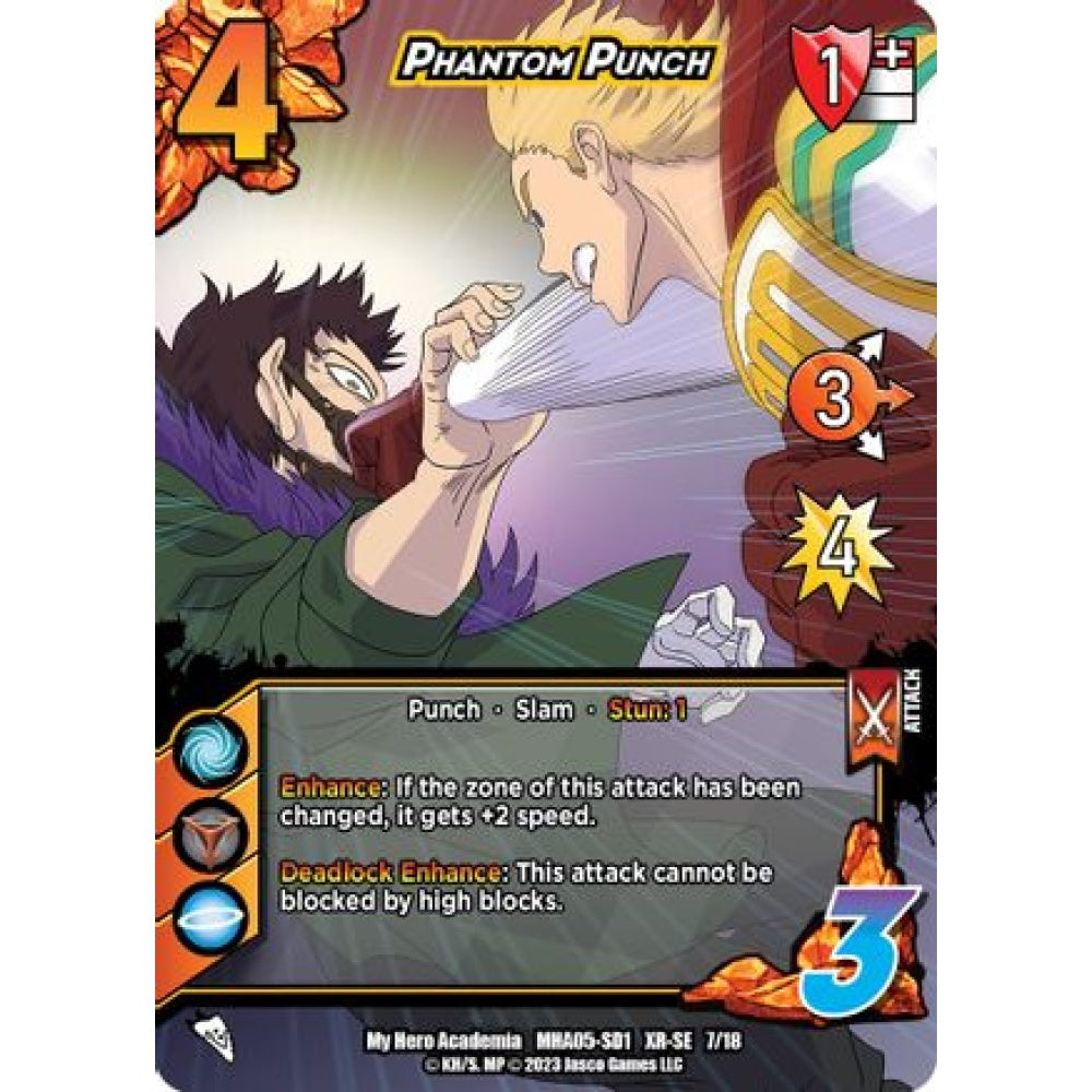 Phantom Punch, 7/18, XR-SE, UniVersus, MHA05 Undaunted Raid