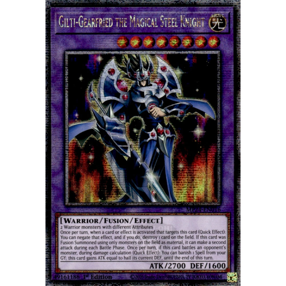 Gilti-Gearfried the Magical Steel Knight, MP24-EN016, Quarter Century Secret Rare, Yu-Gi-Oh!, 25th Anniversary Tin: Dueling Mirrors