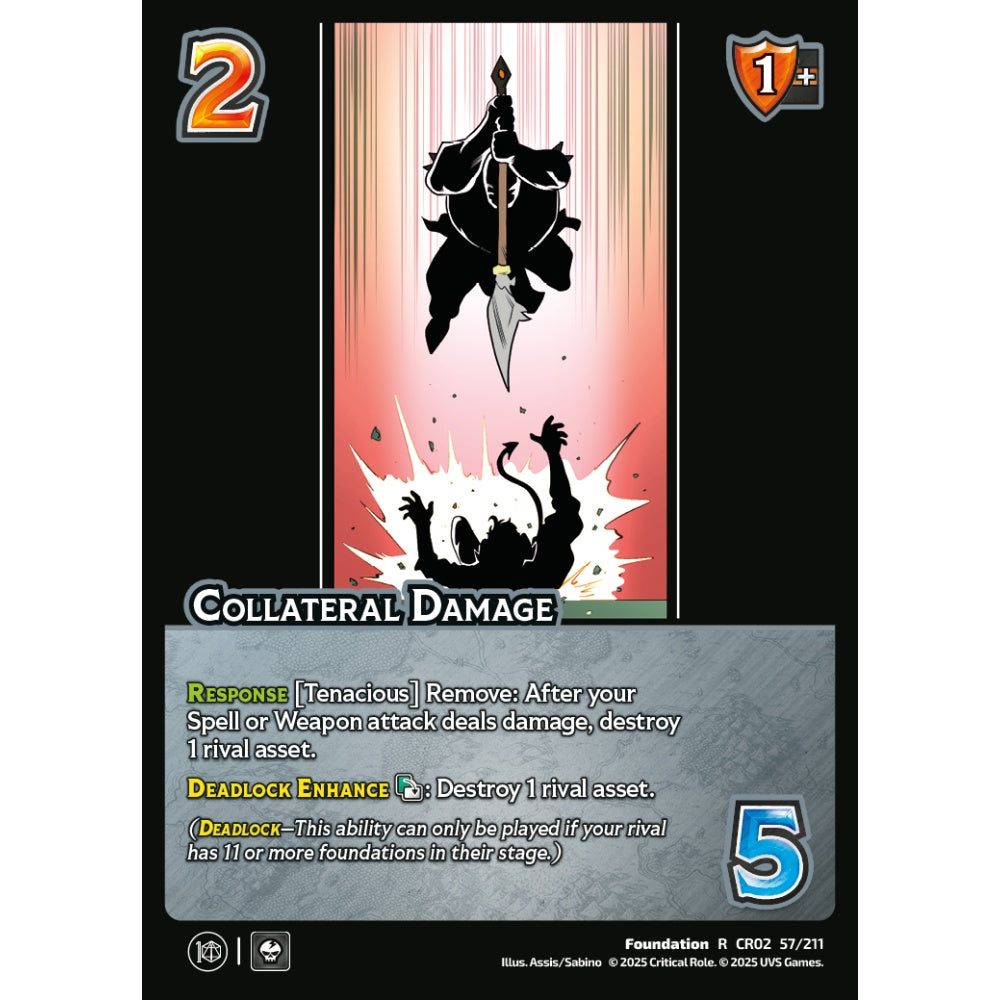 Collateral Damage, 57/211, CR02, Universus, Critical Role: Heroes Of Exandria, Foundation, R
