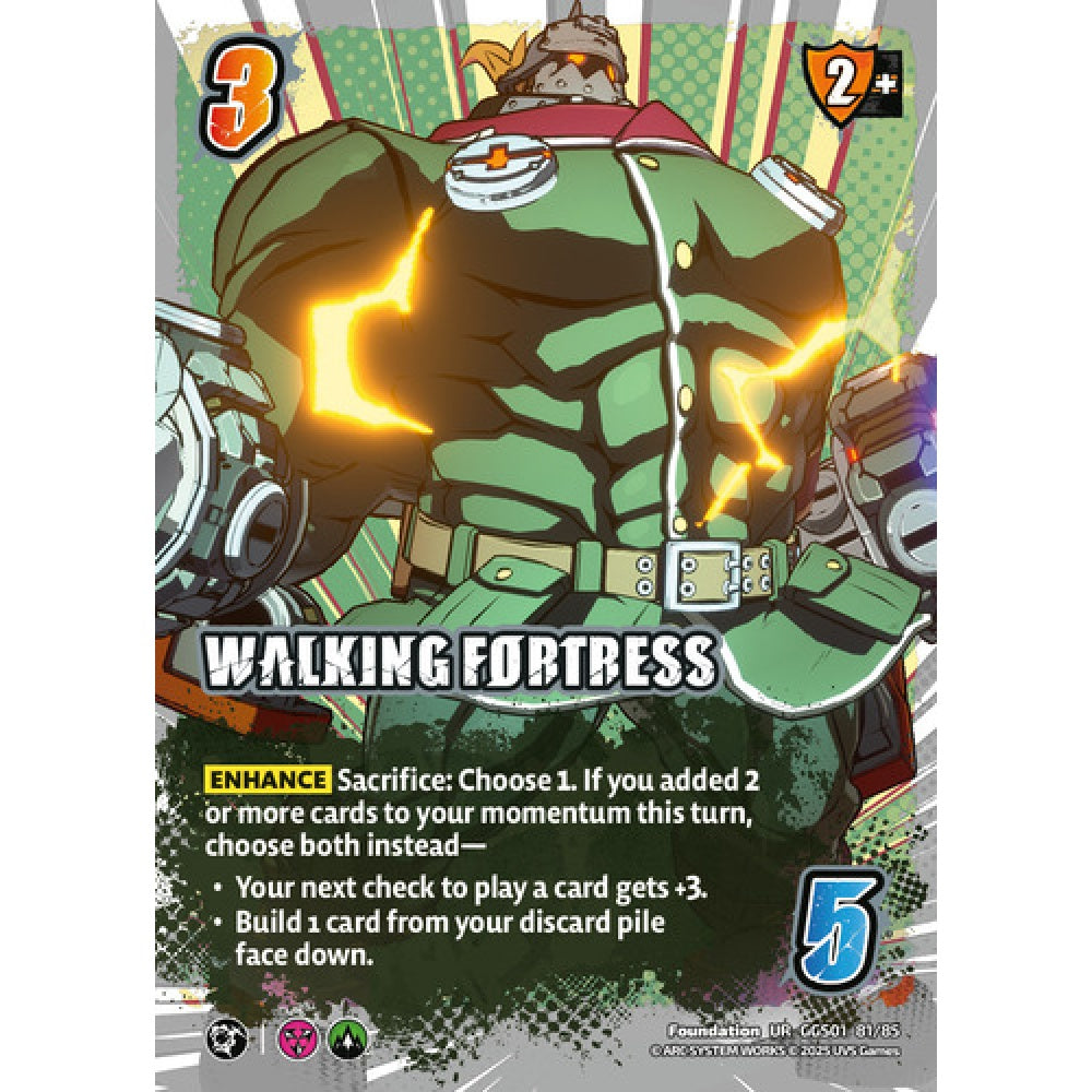 Walking Fortress 81/85 Universus Card Game Guilty Gear -Strive- UR Foil