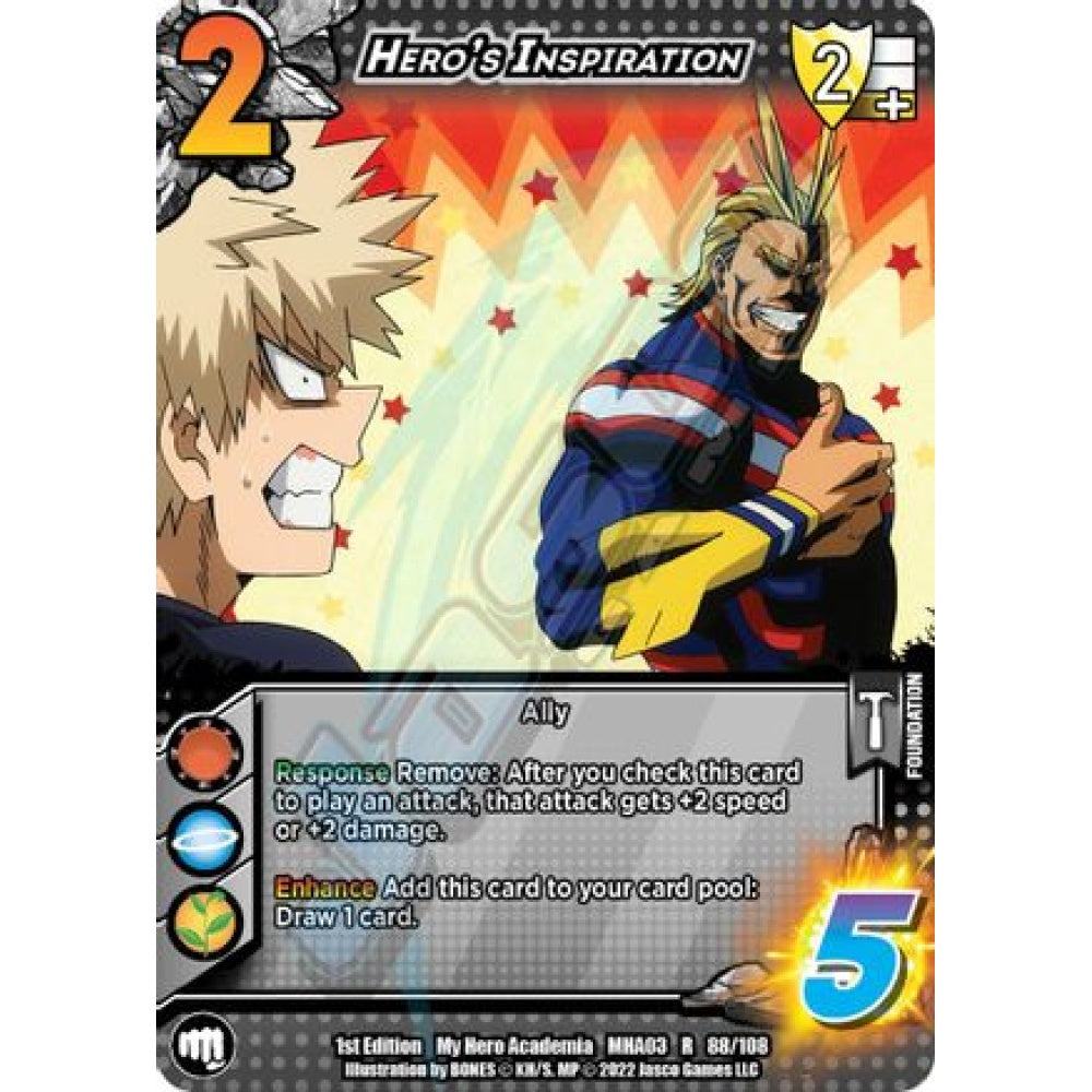 Hero's Inspiration, 88/108, R, UniVersus, MHA03 Heroes Clash