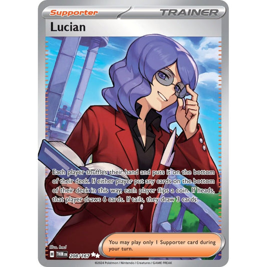 Lucian Ultra Rare 208/167 Pokemon Card Game Twilight Masquerade