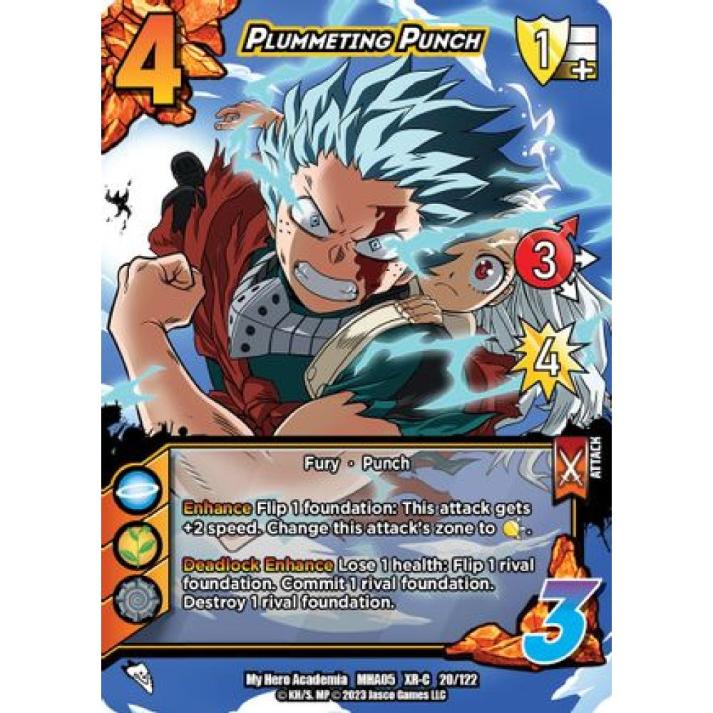 Plummeting Punch, 20/122, XR-C, UniVersus, MHA05 Undaunted Raid