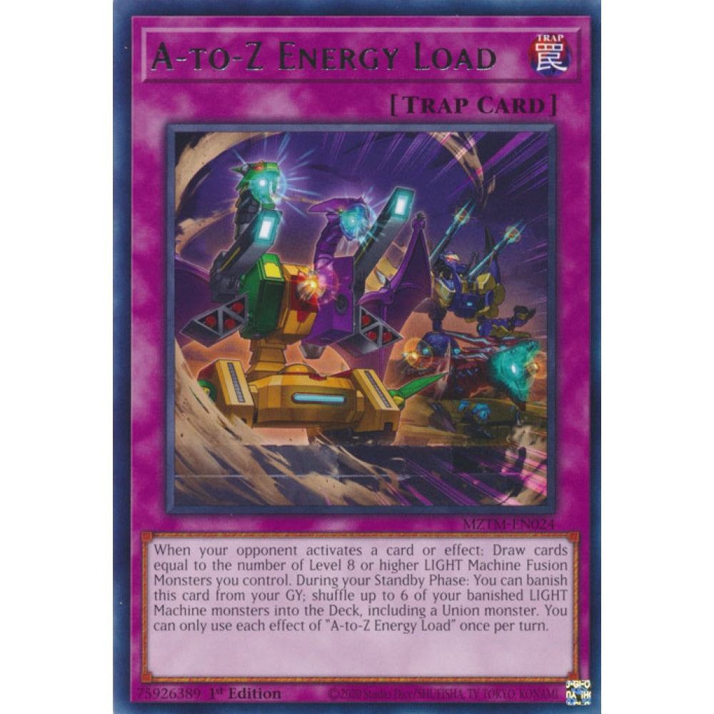 A-to-Z Energy Load MZTM-EN024 Collector's Rare Collector's Rare Yu-Gi-Oh Maze of the Master in Art