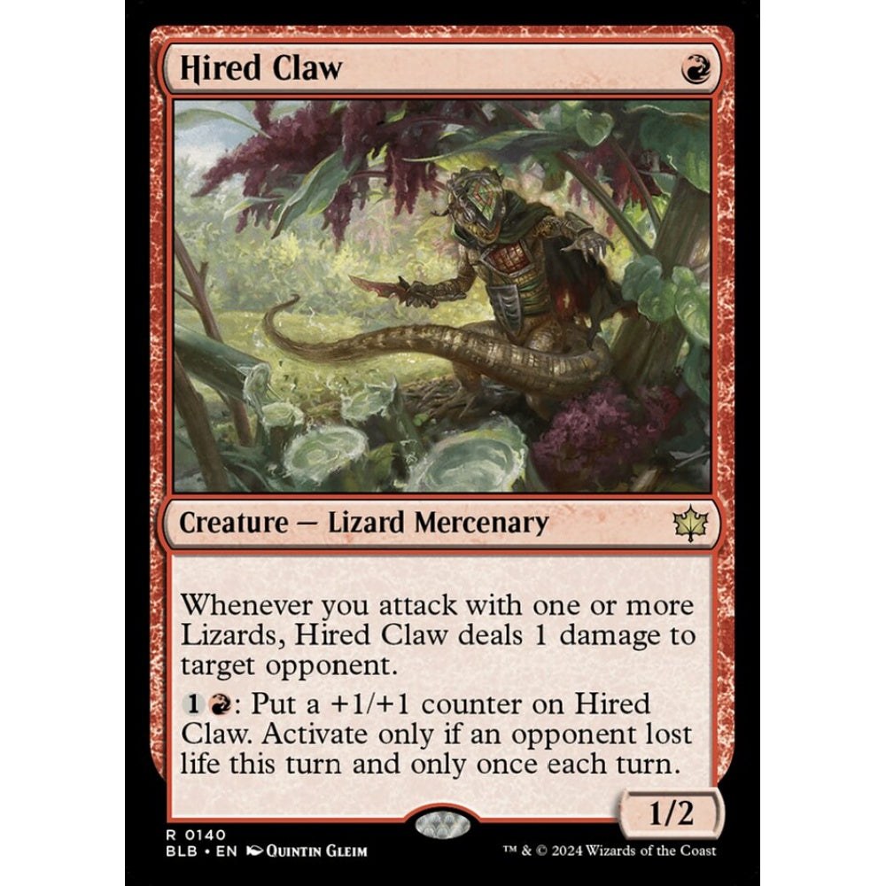 Hired Claw, 140, rare, Magic: The Gathering, Bloomburrow