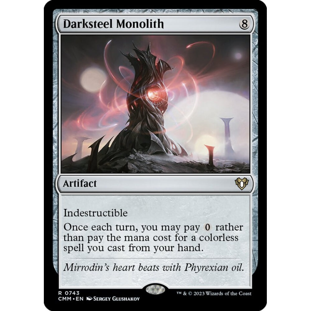 Darksteel Monolith rare 743 Magic the Gathering Commander Masters