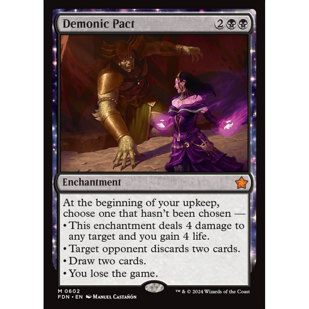 Demonic Pact, 602, mythic, Magic: The Gathering, Foundations