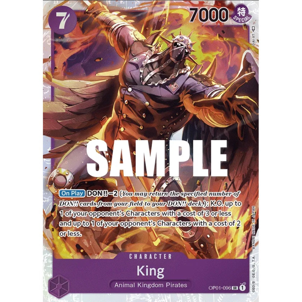 King, OP01-096, Super Rare, One Piece, Romance Dawn
