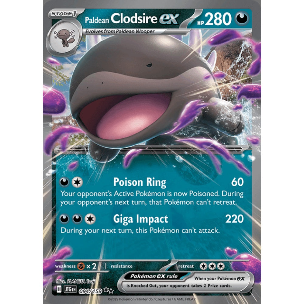 Paldean Clodsire ex Double Rare 094/159 Pokemon Card Game Journey Together