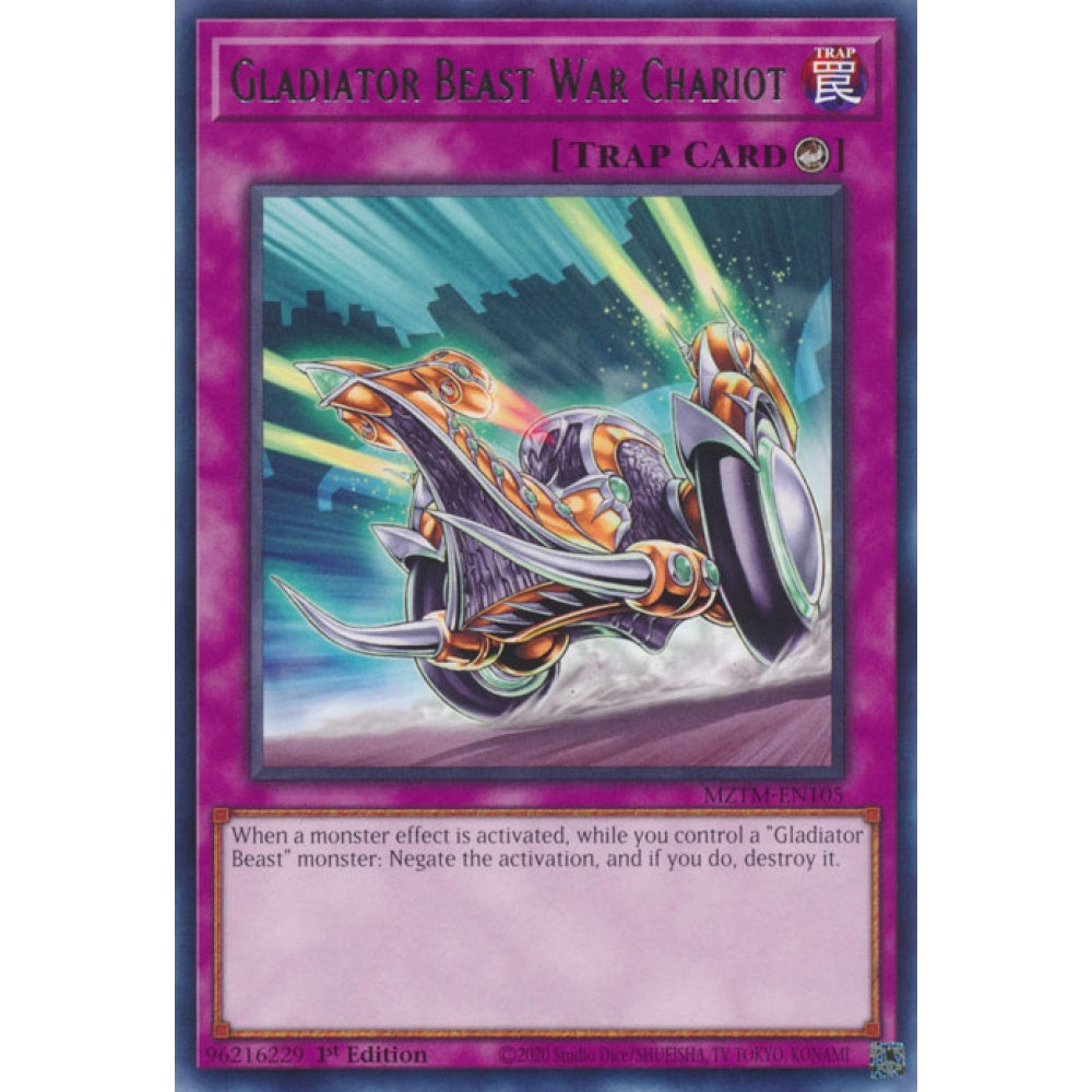 Gladiator Beast War Chariot MZTM-EN105 Rare Rare Yu-Gi-Oh Maze of the Master in Art