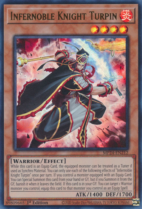 Infernoble Knight Turpin MP24-EN212 Ultra Ultra Rare Yu-Gi-Oh 25th Anniversary Tin: Dueling Mirrors in Art