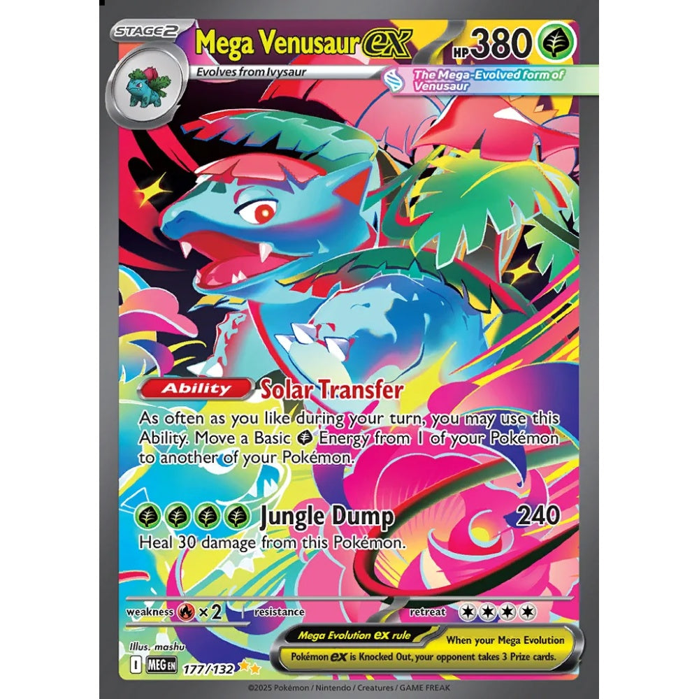Mega Venusaur ex Special Illustration Rare 177/132 Pokemon Card Game Mega Evolution