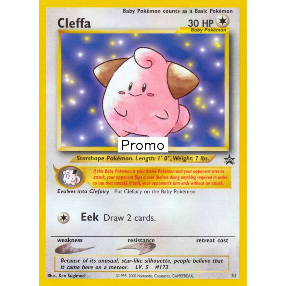 Cleffa Promo 31 Pokemon Card Game Wizards of the Coast Promos