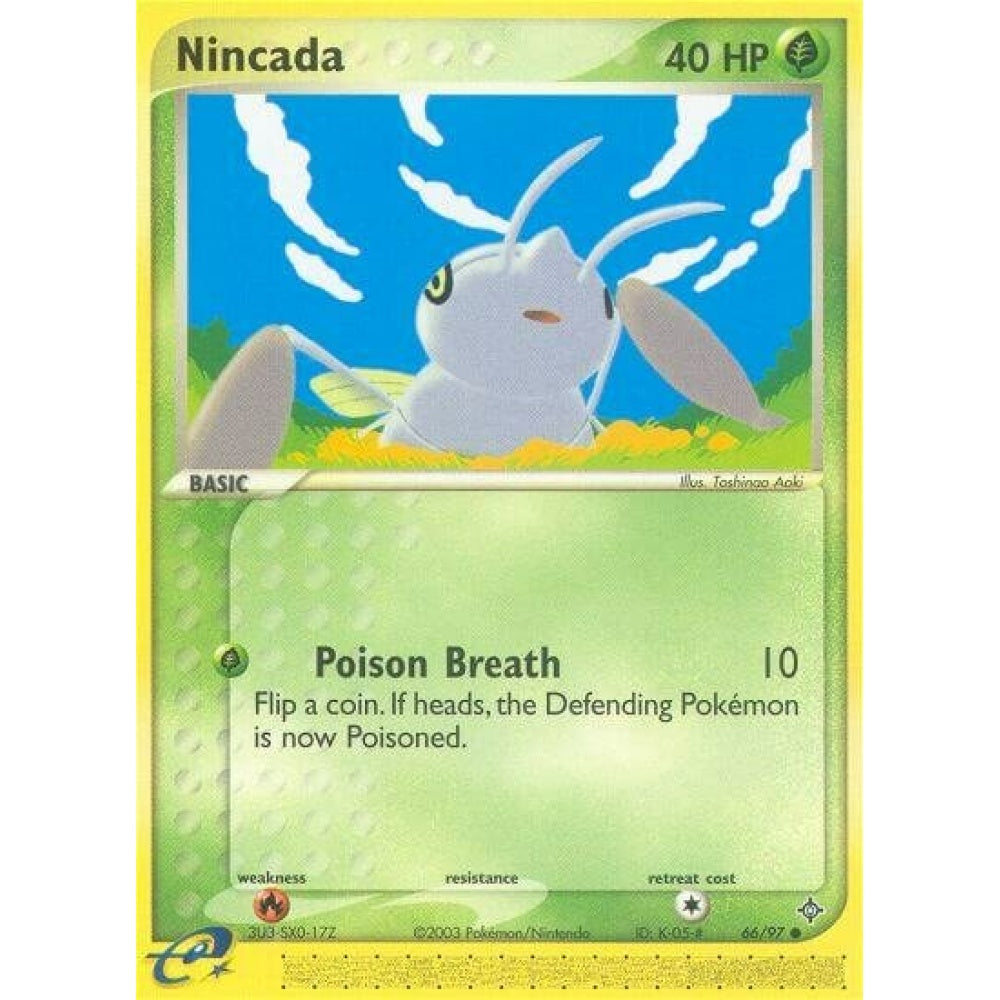 Nincada Common 66/97 Pokemon Card Game EX Dragon