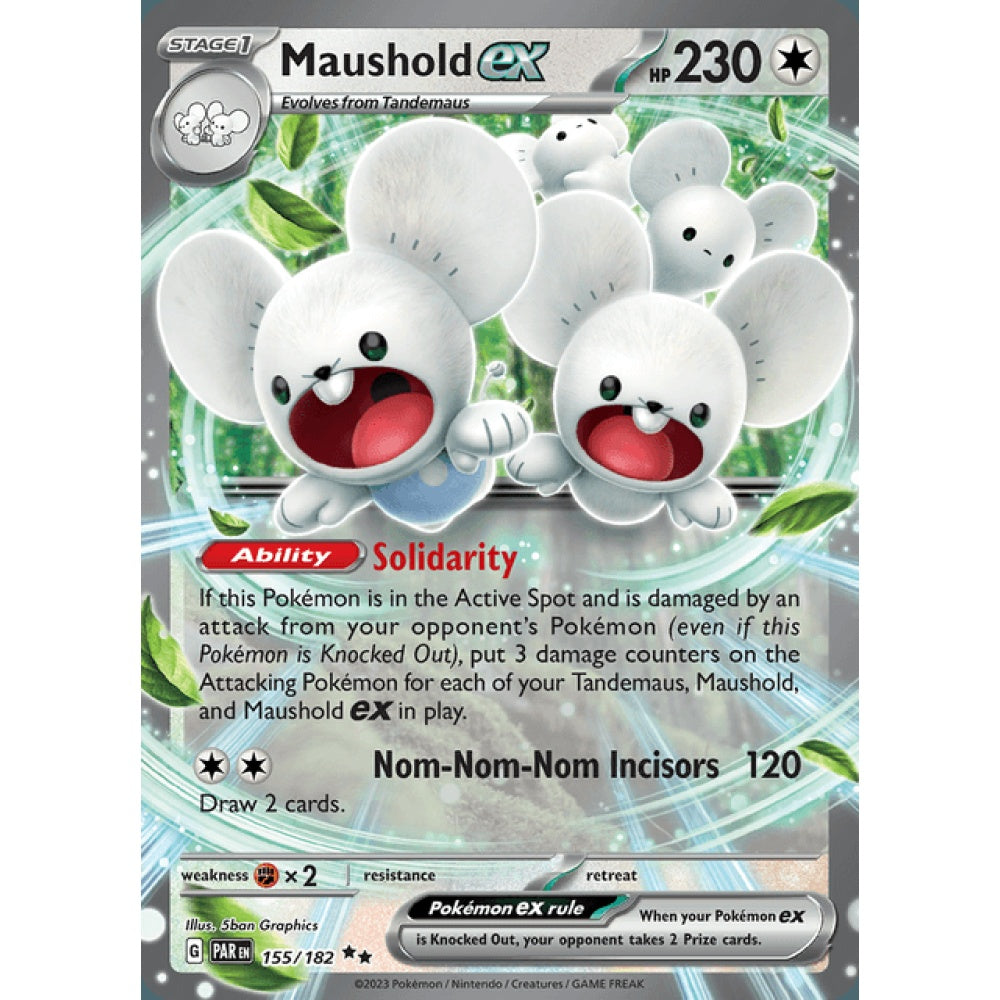Maushold ex Double Rare 155/182 Pokemon Card Game Paradox Rift