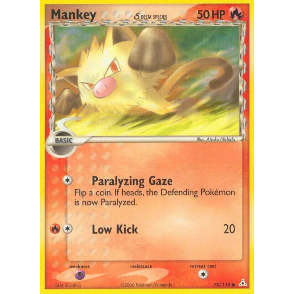 Mankey Common 70/110 Pokemon Card Game EX Holon Phantoms
