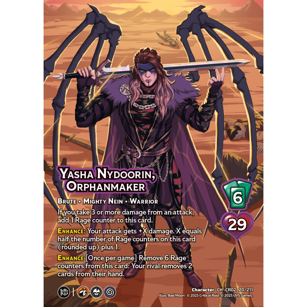 Yasha Nydoorin, Orphanmaker, 20/211, CR02, Universus, Critical Role: Heroes Of Exandria, Character, CH