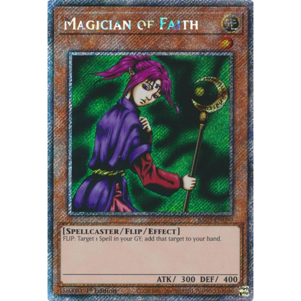 Magician of Faith (Platinum Secret Rare) RA03-EN090 Platinum Rare Yu-Gi-Oh Quarter Century Bonanza