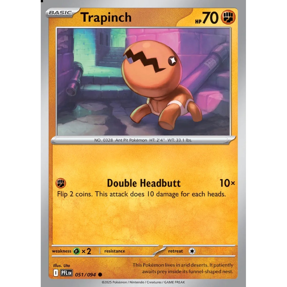 Trapinch Common 051/094 Pokemon Card Game Phantasmal Flames