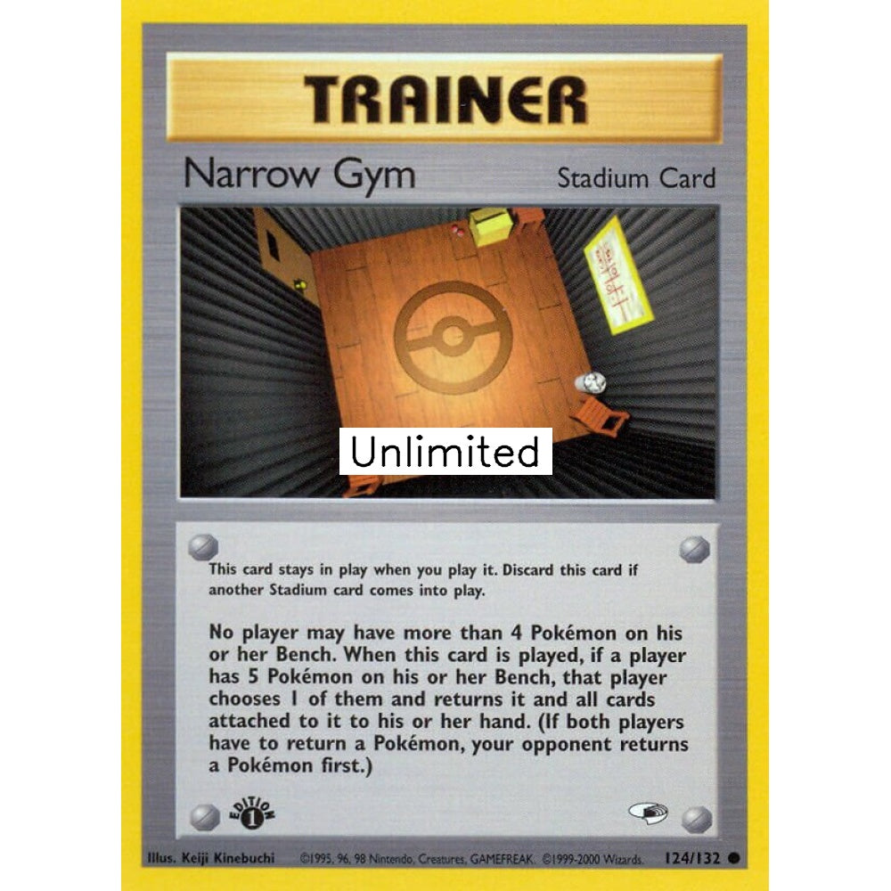 Narrow Gym Common 124/132 Pokemon Card Game Gym Heroes