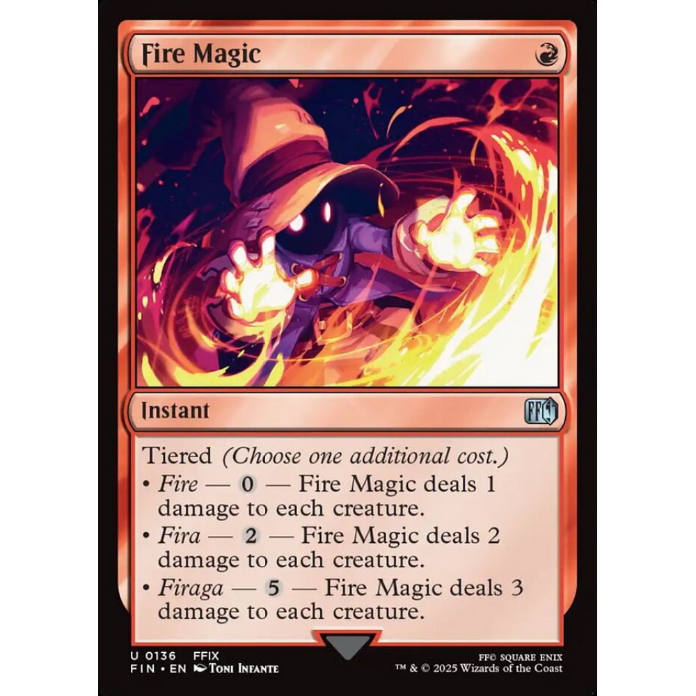 Fire Magic uncommon 136 Magic the Gathering Final Fantasy