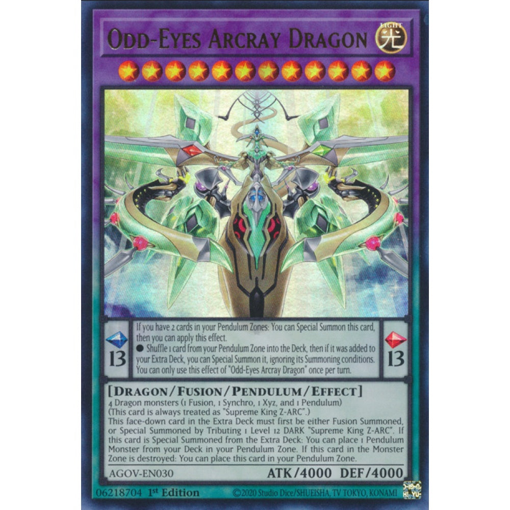 Odd-Eyes Arcray Dragon, AGOV-EN030, Ultra Rare, Yu-Gi-Oh!, Age of Overlord