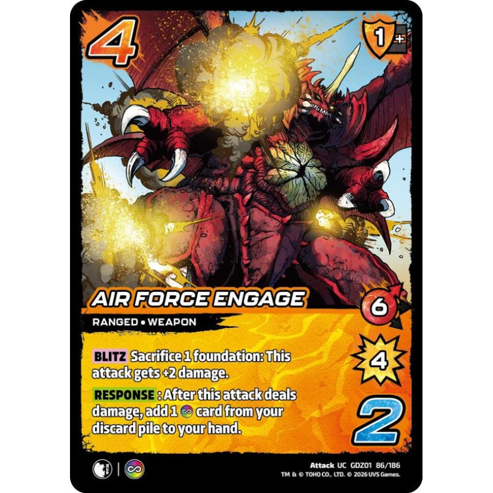 Air Force Engage GDZ01 86/186 GDZ01 Universus Godzilla: Reign of Kaiju Attack UC