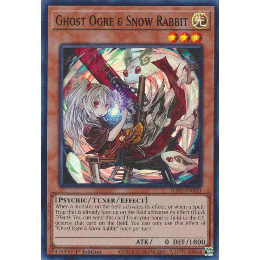 Ghost Ogre & Snow Rabbit RA02-EN009 QCR Quarter Century Secret Rare Yu-Gi-Oh 25th Anniversary Rarity Collection II in Alt-Art Art