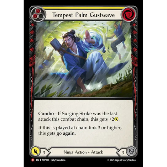Tempest Palm Gustwave SUP246 Majestic Flesh & Blood Trading Card Game Super Slam in Regular Art