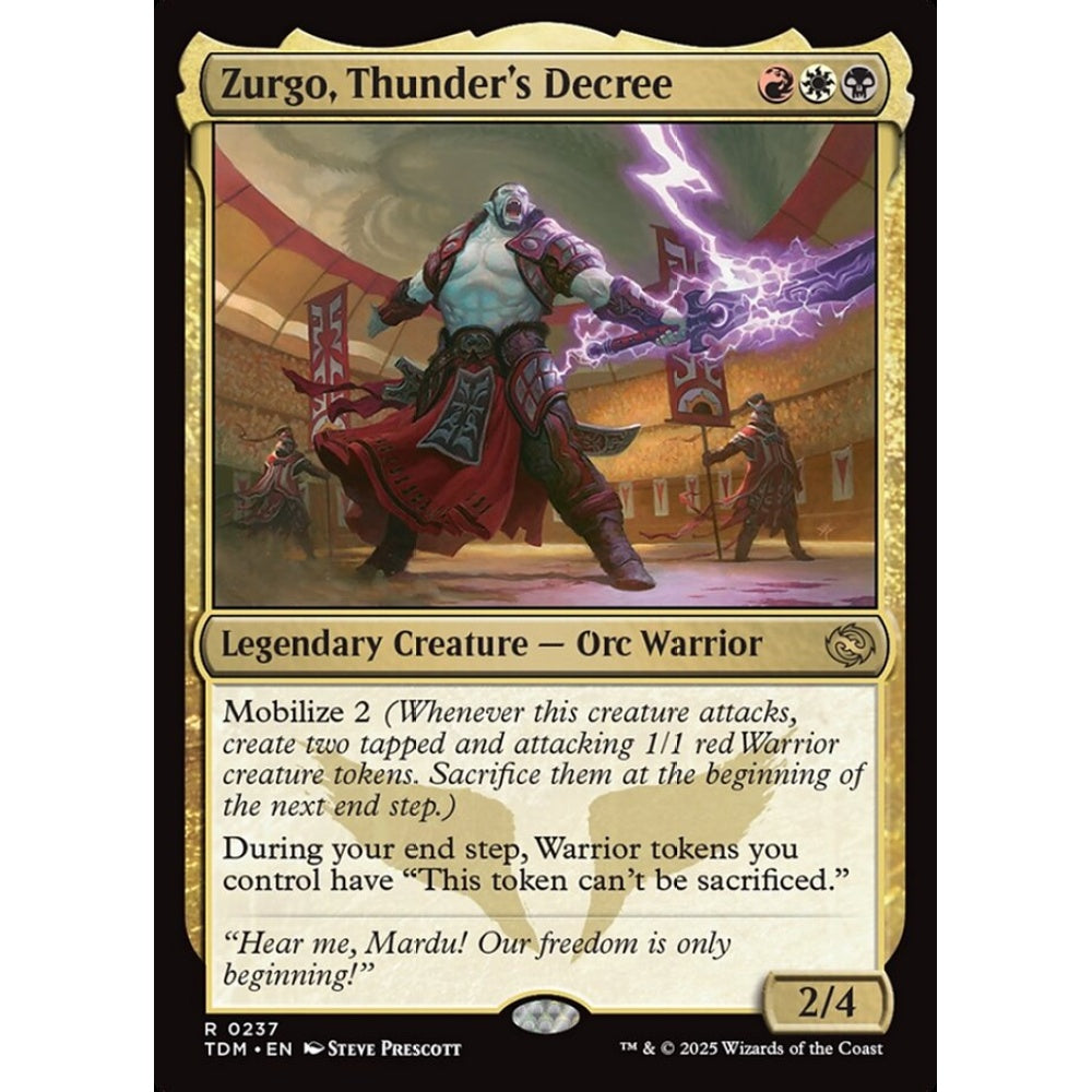 Zurgo, Thunder's Decree rare 237 Magic the Gathering Tarkir: Dragonstorm