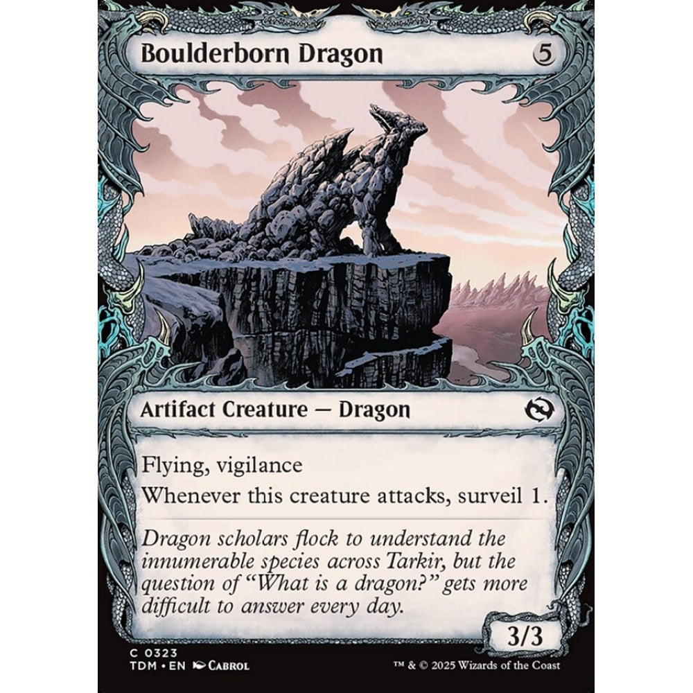 Boulderborn Dragon common 323 Magic the Gathering Tarkir: Dragonstorm