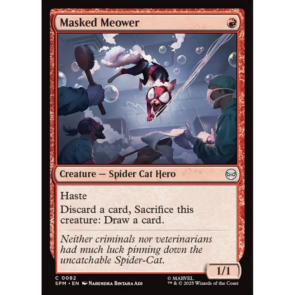 Masked Meower common 82 Magic the Gathering Marvel's Spider-Man