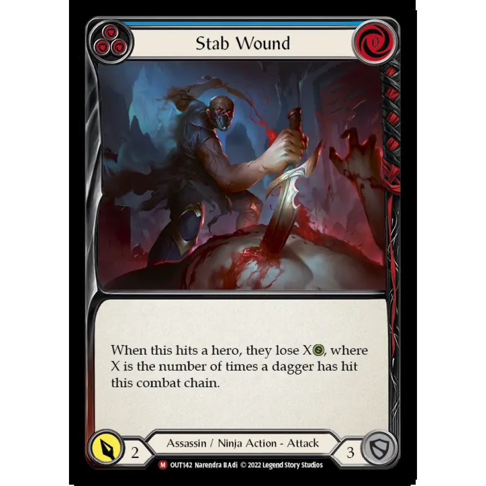 Stab Wound OUT142 Majestic Flesh & Blood Trading Card Game Outsiders in Regular Art