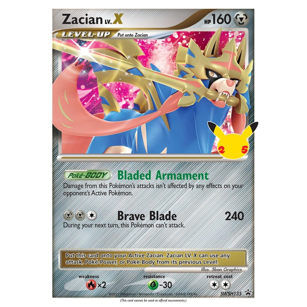 Zacian LV.X Promo SWSH135 Pokemon Card Game Sword & Shield Promos