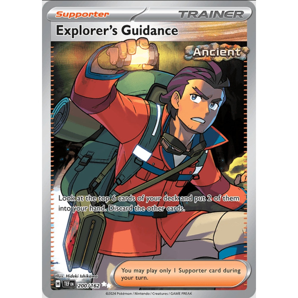 Explorer's Guidance, Ultra Rare, 200/162, Pokemon Card Game, Temporal Forces
