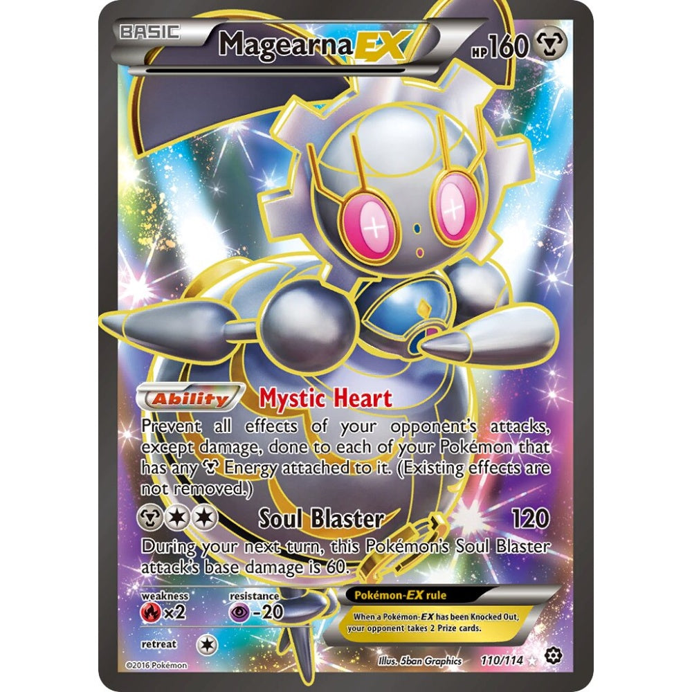 Magearna-EX Rare Ultra 110/114 Pokemon Card Game Steam Siege