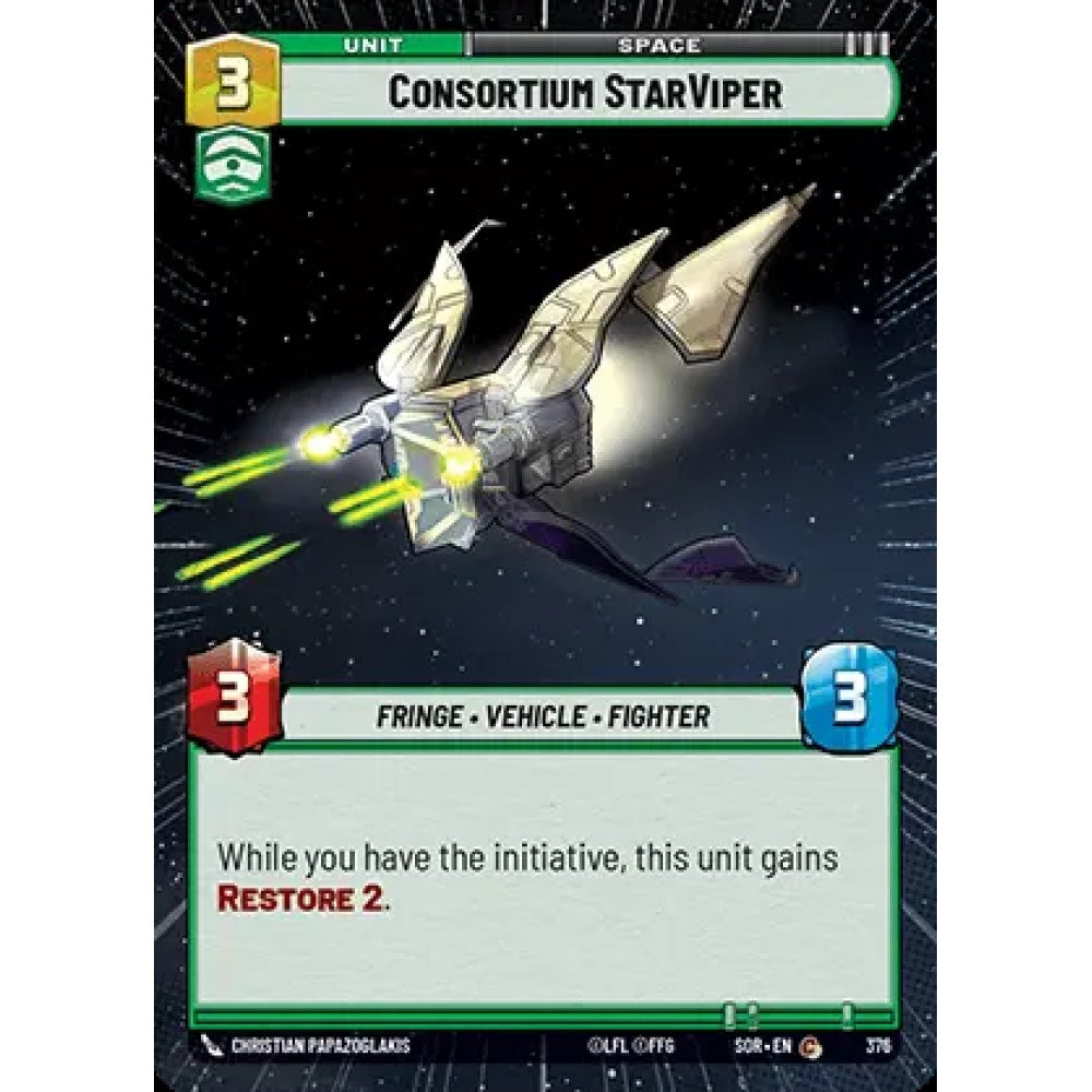 Consortium StarViper, 376, C, Star Wars Unlimited, Sparks Of Rebellion
