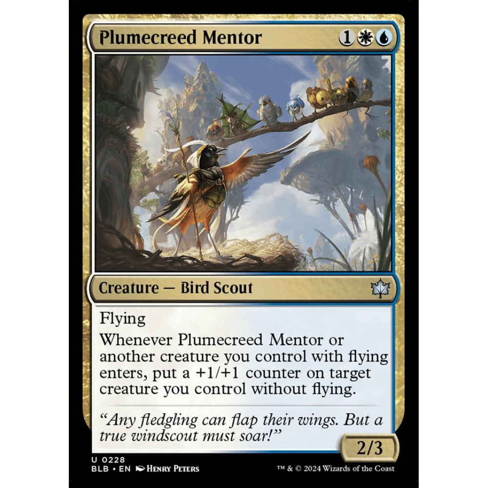 Plumecreed Mentor, 228, uncommon, Magic: The Gathering, Bloomburrow