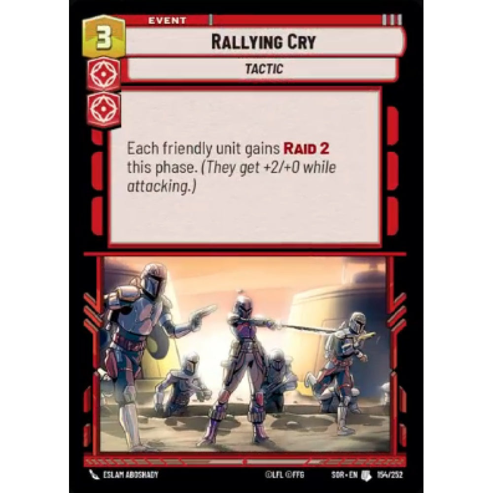 Rallying Cry, 154, U, Star Wars Unlimited, Sparks Of Rebellion