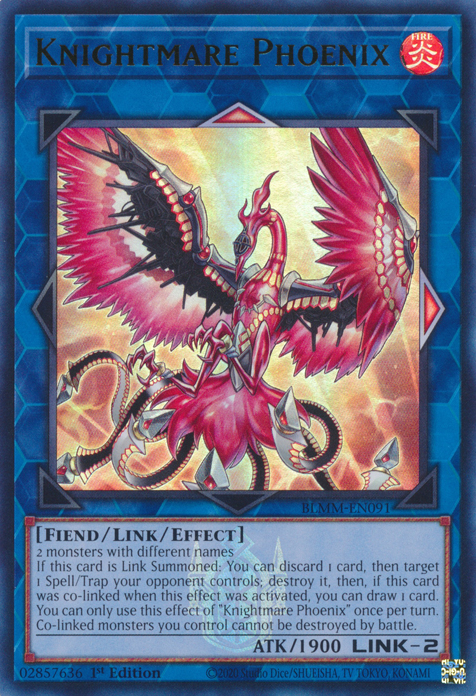 Knightmare Phoenix RA03-EN042 Ultra Ultra Rare Yu-Gi-Oh Quarter Century Bonanza in Art