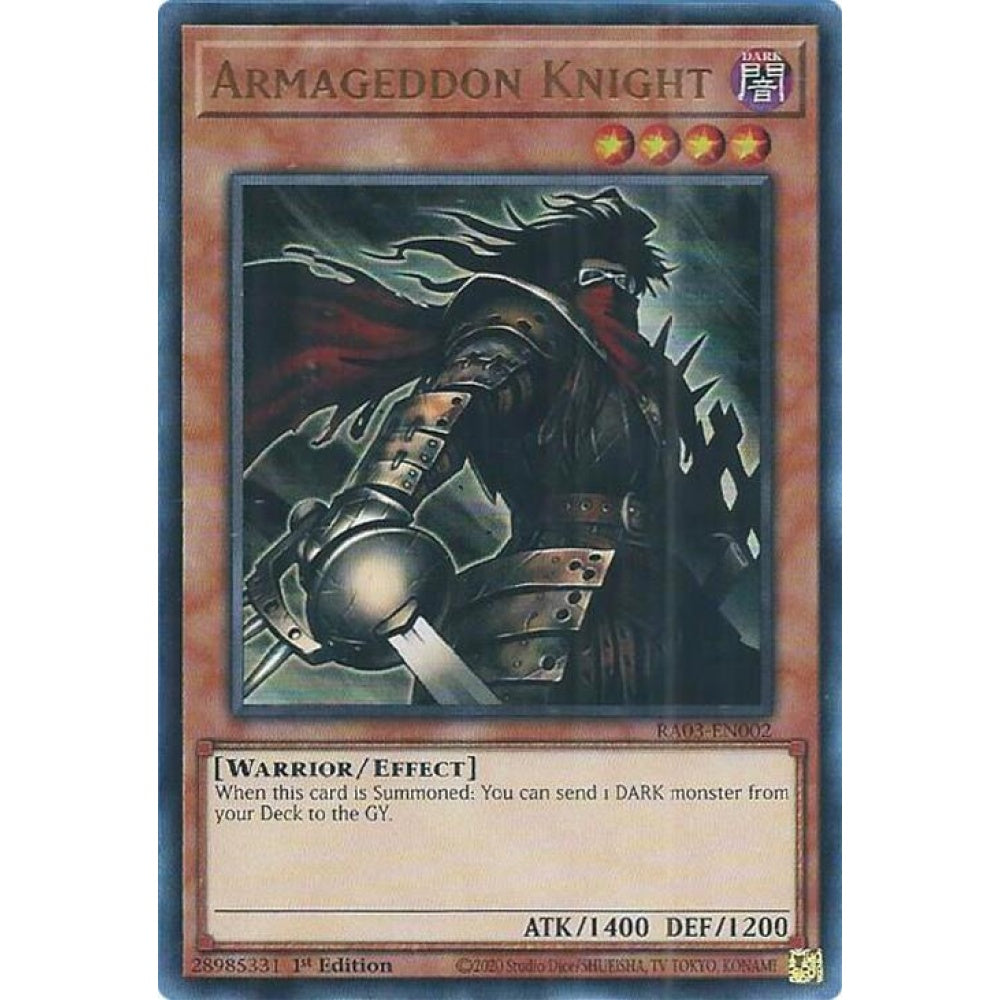 Armageddon Knight (UR) RA03-EN002 Ultra Yu-Gi-Oh Quarter Century Bonanza