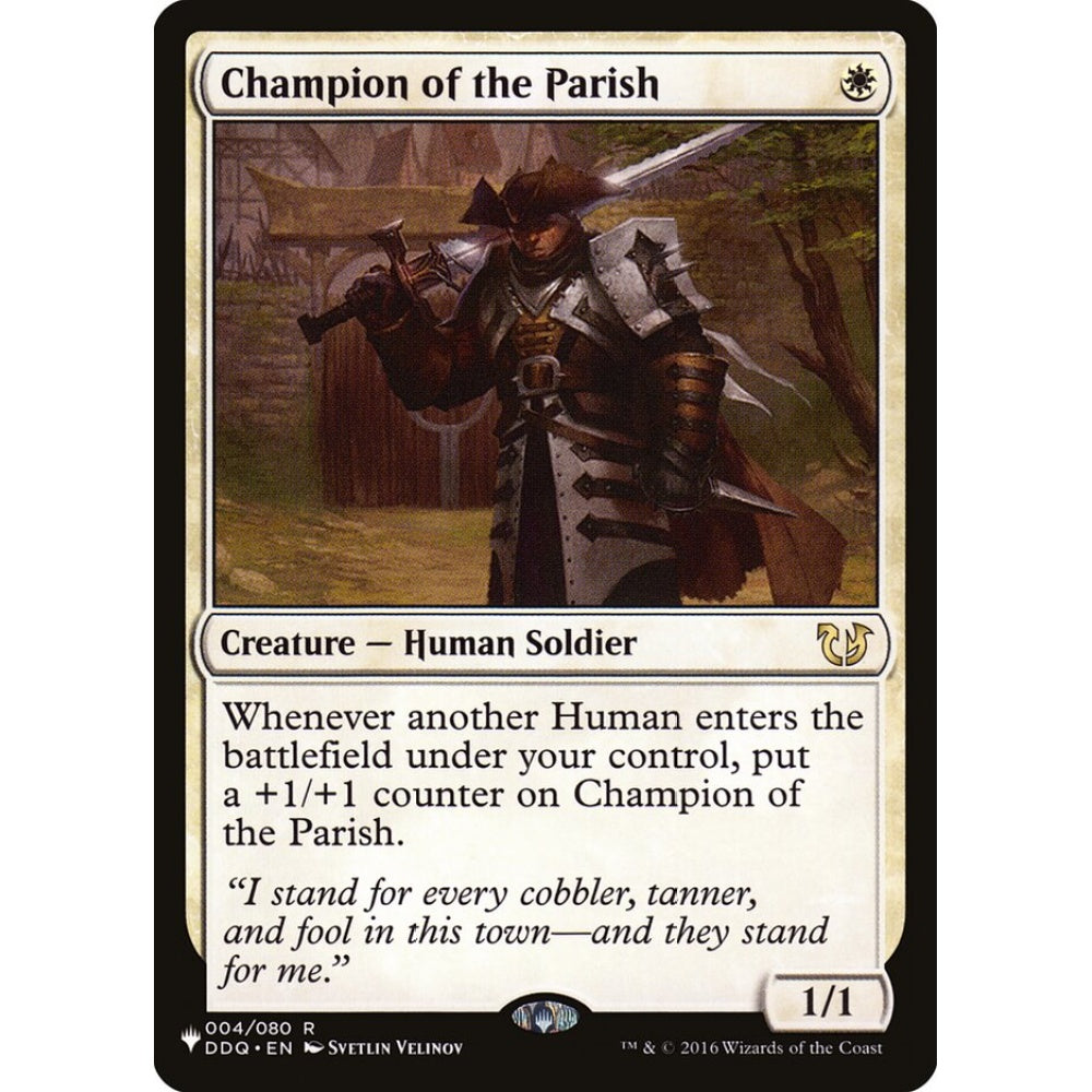 Champion of the Parish rare DDQ-4 Magic the Gathering The List