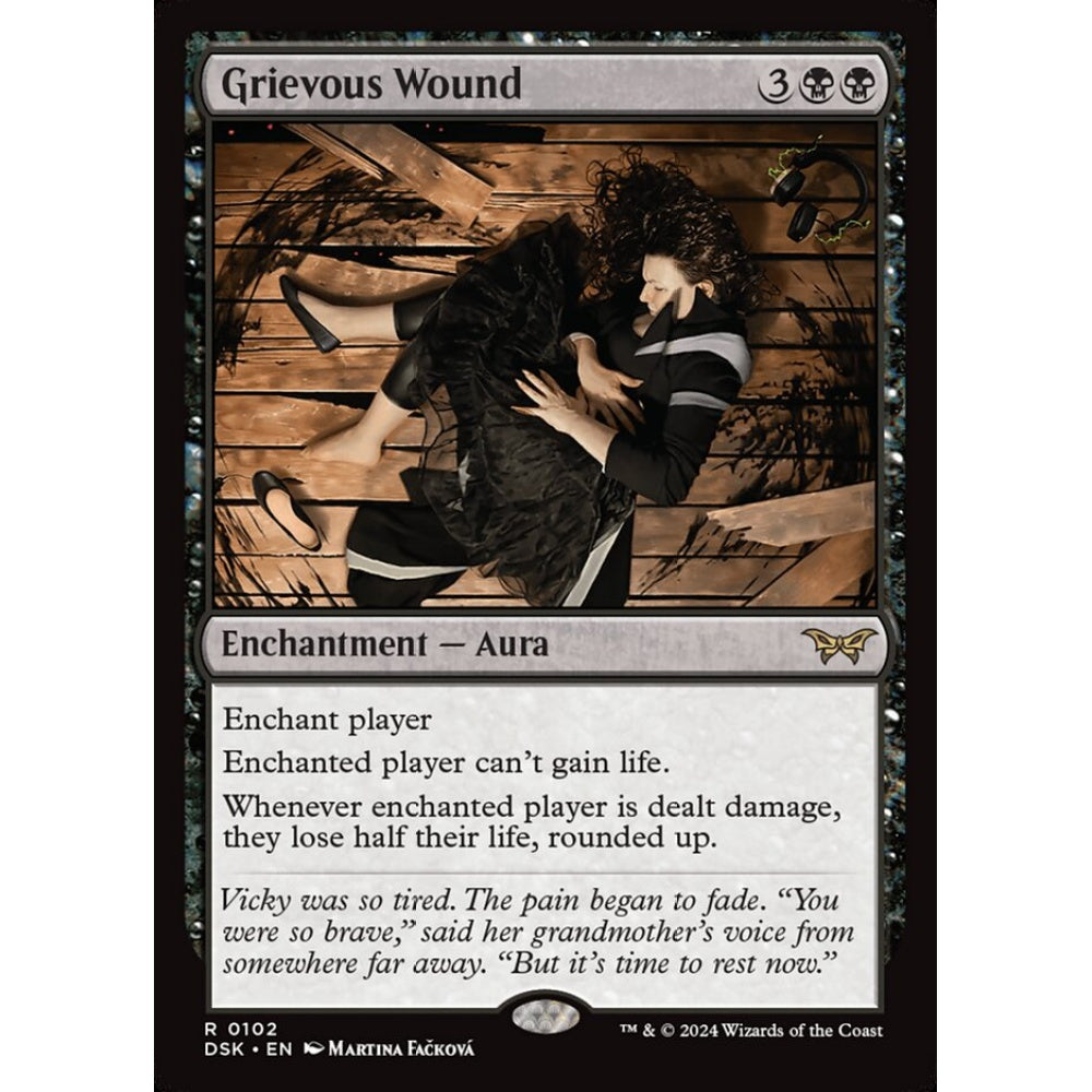 Grievous Wound, 102, rare, Magic: The Gathering, Duskmourn: House of Horror