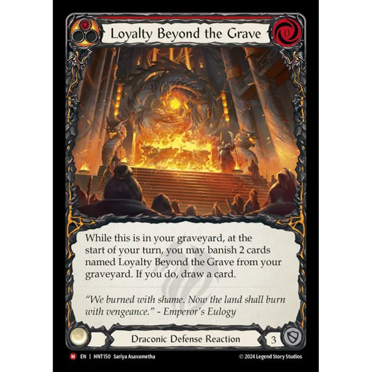 Loyalty Beyond the Grave HNT150 Majestic Flesh & Blood Trading Card Game The Hunted in Regular Art