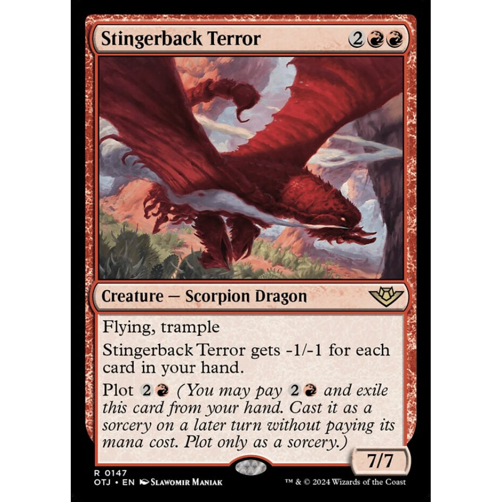 Stingerback Terror, 147, rare, Magic: The Gathering, Outlaws of Thunder Junction