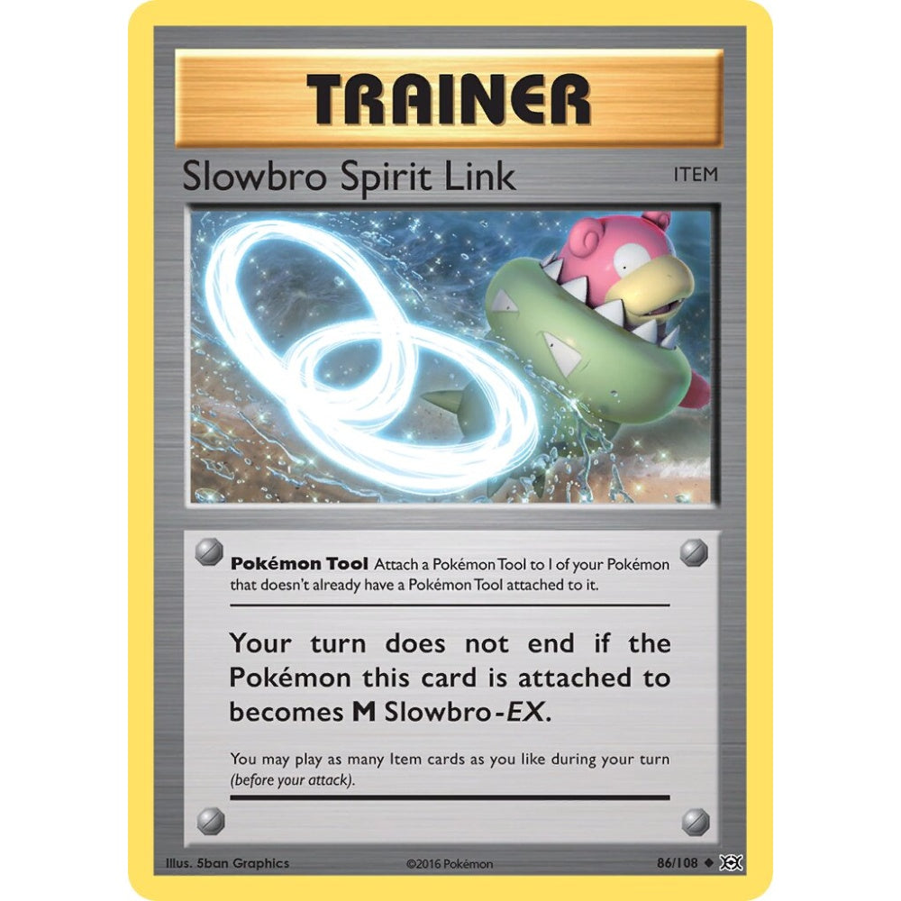 Slowbro Spirit Link Uncommon 86/108 Pokemon Card Game Evolutions