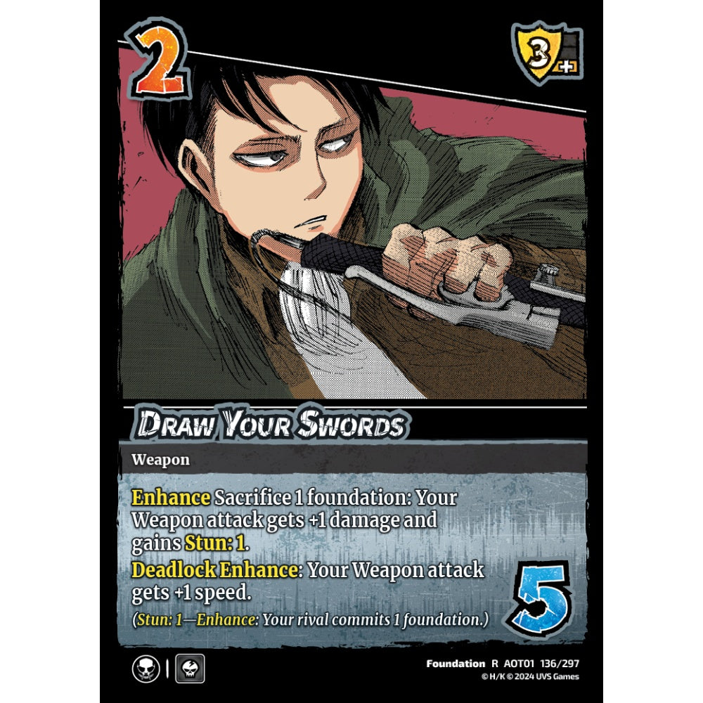 Draw Your Swords, 136/297, R, UniVersus, Attack on Titan: Battle for Humanity