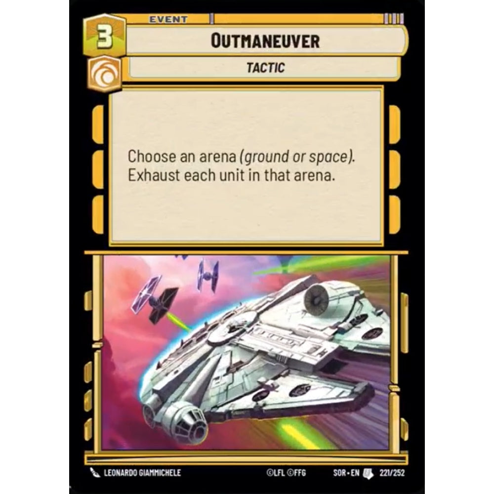 Outmaneuver, 221, U, Star Wars Unlimited, Sparks Of Rebellion