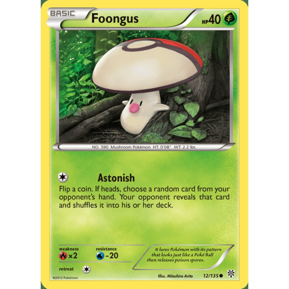 Foongus Common 12/135 Pokemon Card Game Plasma Storm