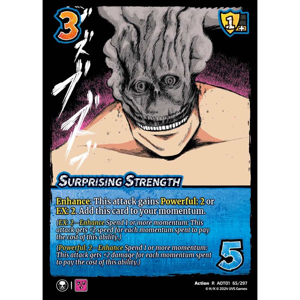 Surprising Strength, 65/297, R, UniVersus, Attack on Titan: Battle for Humanity